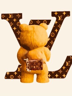 Louis Vuitton vintage monogram French kiss lock wallet, brown